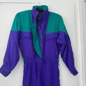Women’s Snow Ski Suit Eddie Bauer Medium Purple / Green